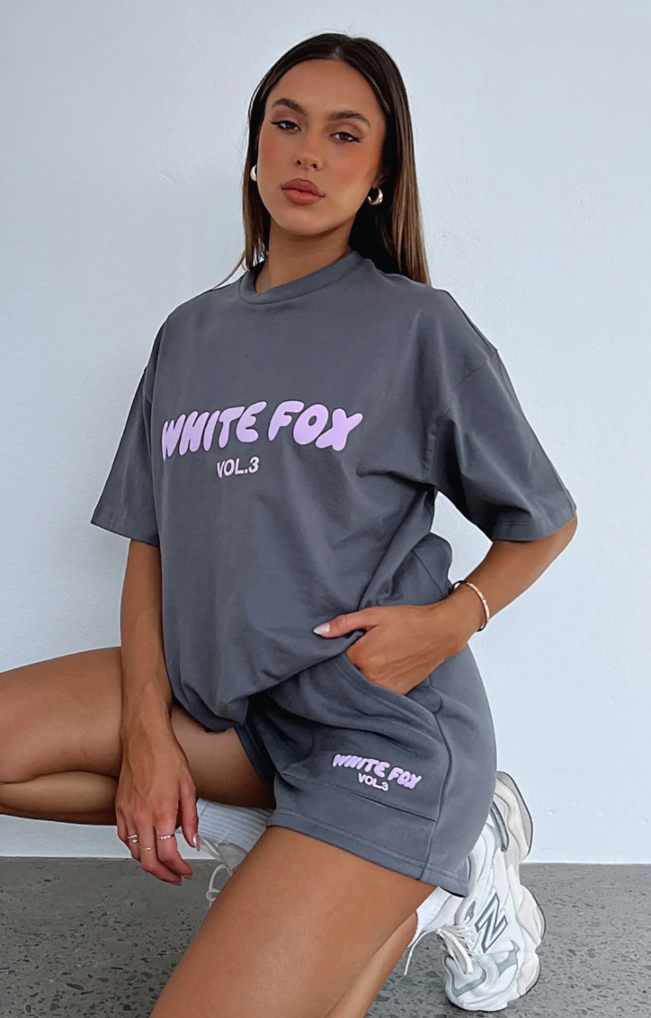 Foxie™ | Oversized sommarset "White Fox"