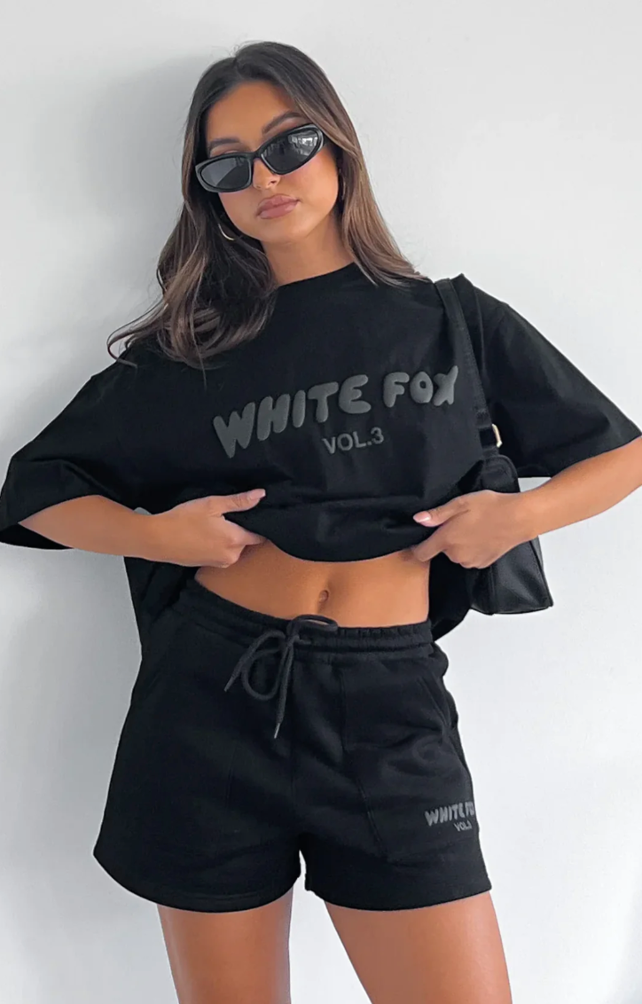 Foxie™ | Oversized sommarset "White Fox"